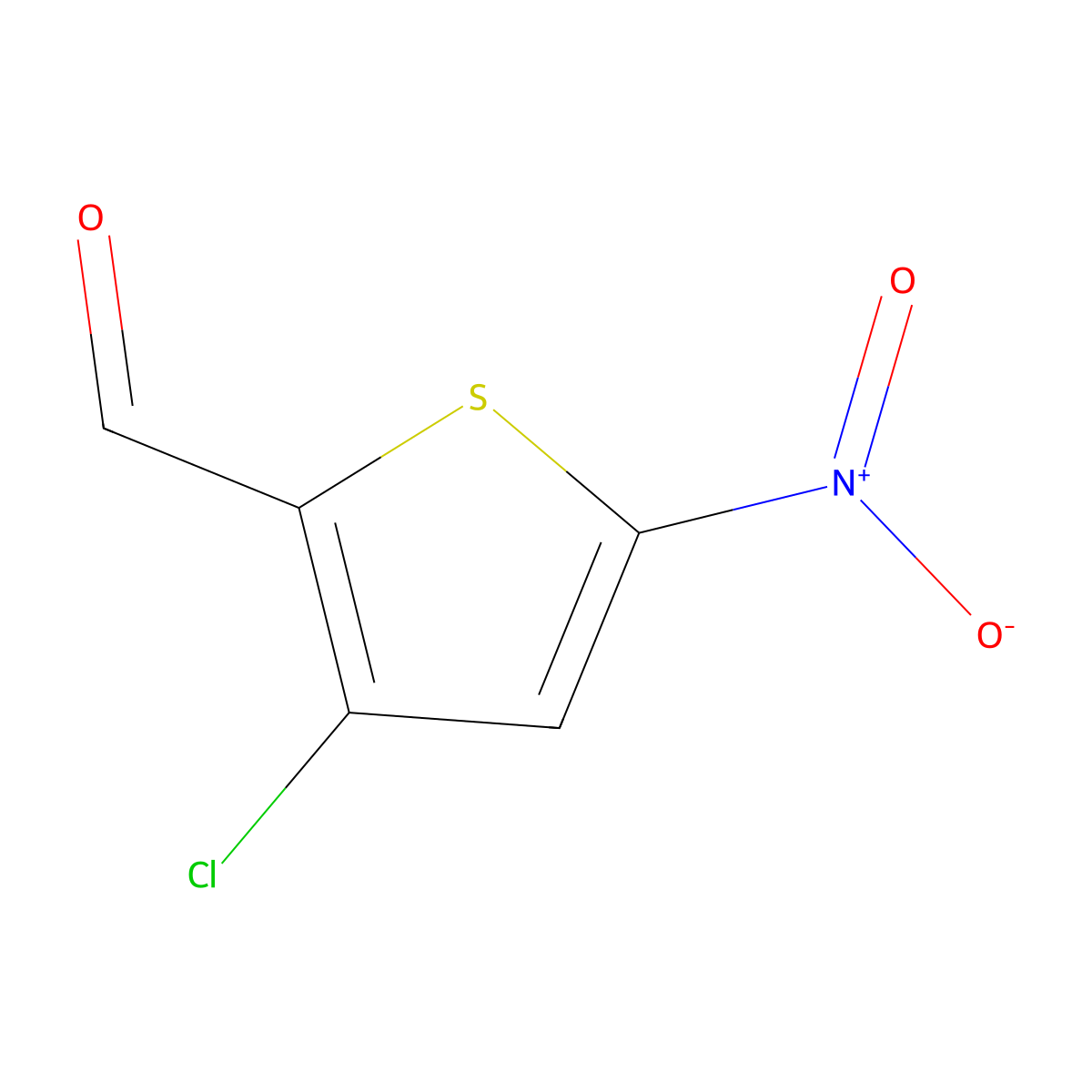 3-Chloro-5-nitrothiophene-2-carbaldehyde molecular structure, CAS 2503206-03-7