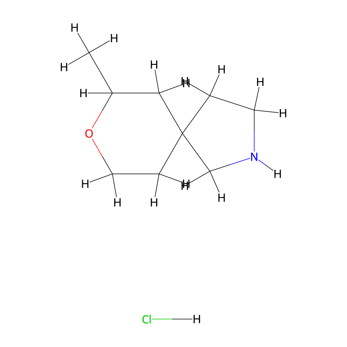 7-Methyl-8-oxa-2-azaspiro[4.5]decane hydrochloride molecular structure, CAS 2503206-04-8