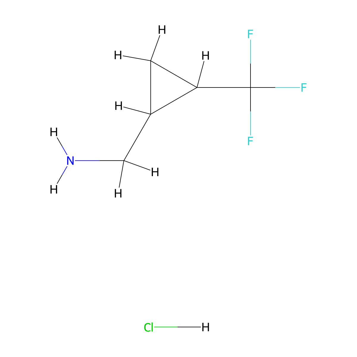 [2-(Trifluoromethyl)cyclopropyl]methanamine hydrochloride molecular structure, CAS 2503206-08-2