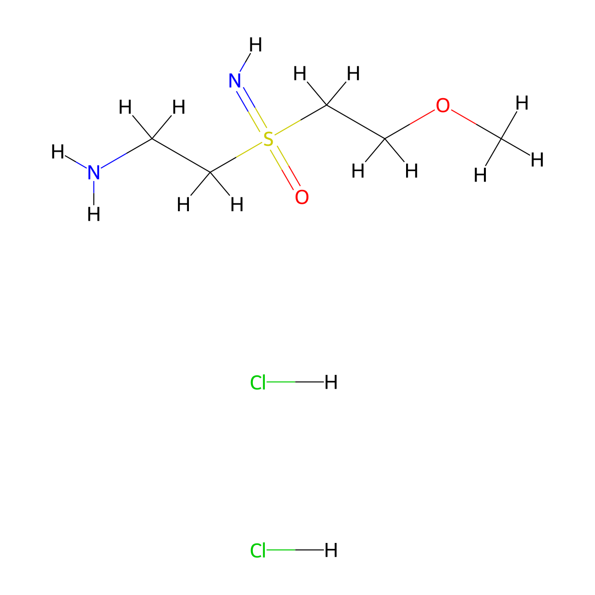 2-(2-Methoxyethylsulfonimidoyl)ethanamine;dihydrochloride molecular structure, CAS 2503206-14-0