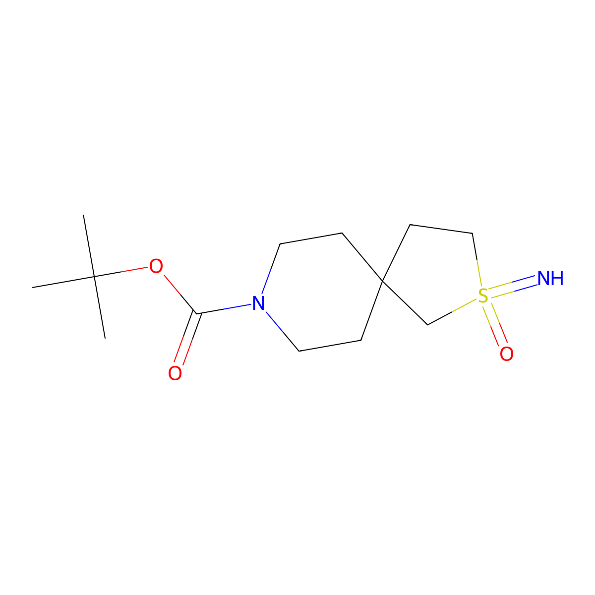 Tert-butyl 2-imino-2-oxo-2lambda6-thia-8-azaspiro(4.5)decane-8-carboxylate molecular structure, CAS 2503206-19-5