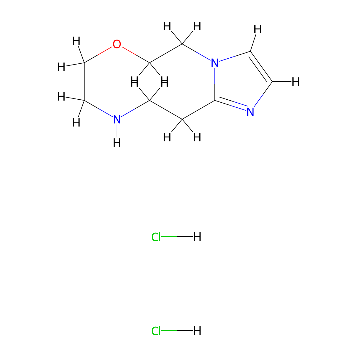 5H,6H,8H,9H,10H,11H,12H-imidazo[1,2-d][1,4,8]oxadiazecine dihydrochloride molecular structure, CAS 2503206-20-8