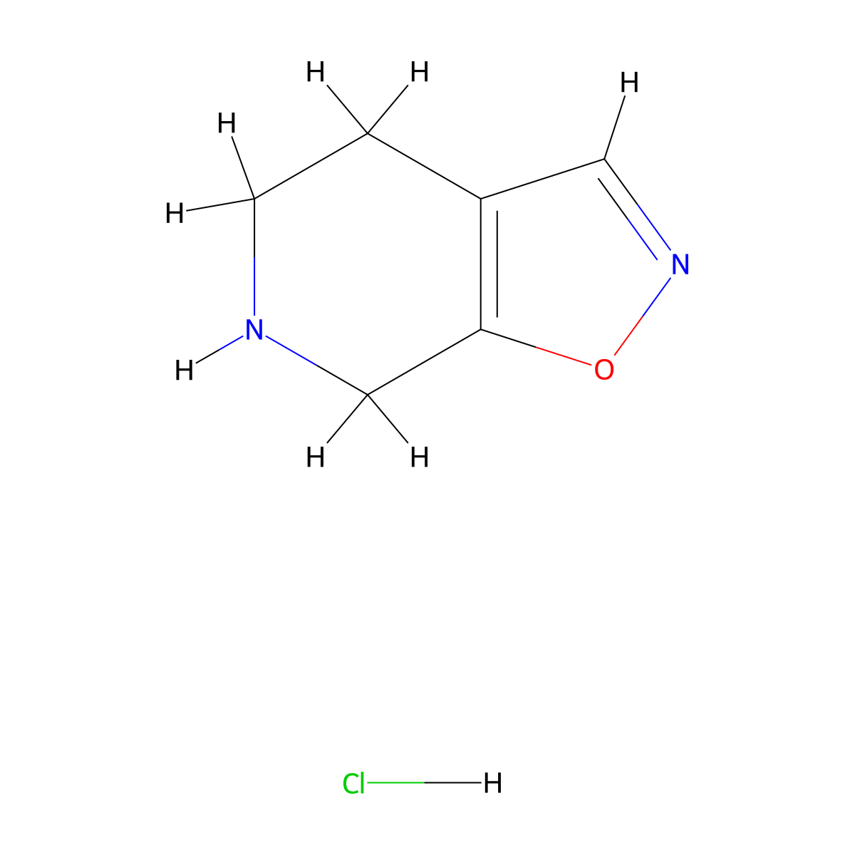 4H,5H,6H,7H-[1,2]oxazolo[5,4-c]pyridine hydrochloride molecular structure, CAS 2503206-22-0