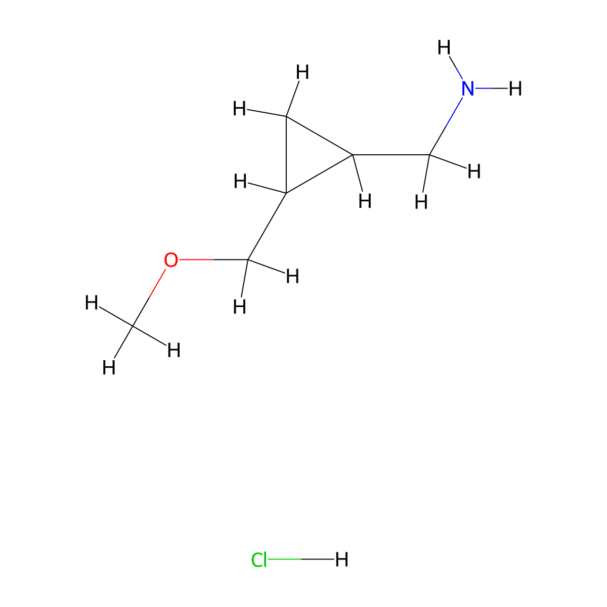1-[2-(Methoxymethyl)cyclopropyl]methanamine hydrochloride molecular structure, CAS 2503206-42-4