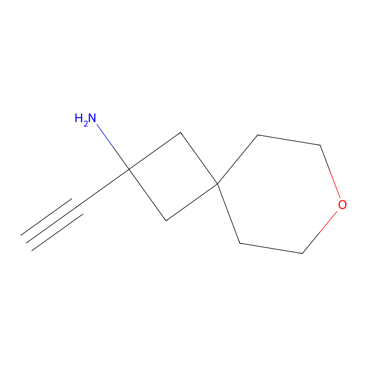 2-Ethynyl-7-oxaspiro[3.5]nonan-2-amine molecular structure, CAS 2503206-45-7