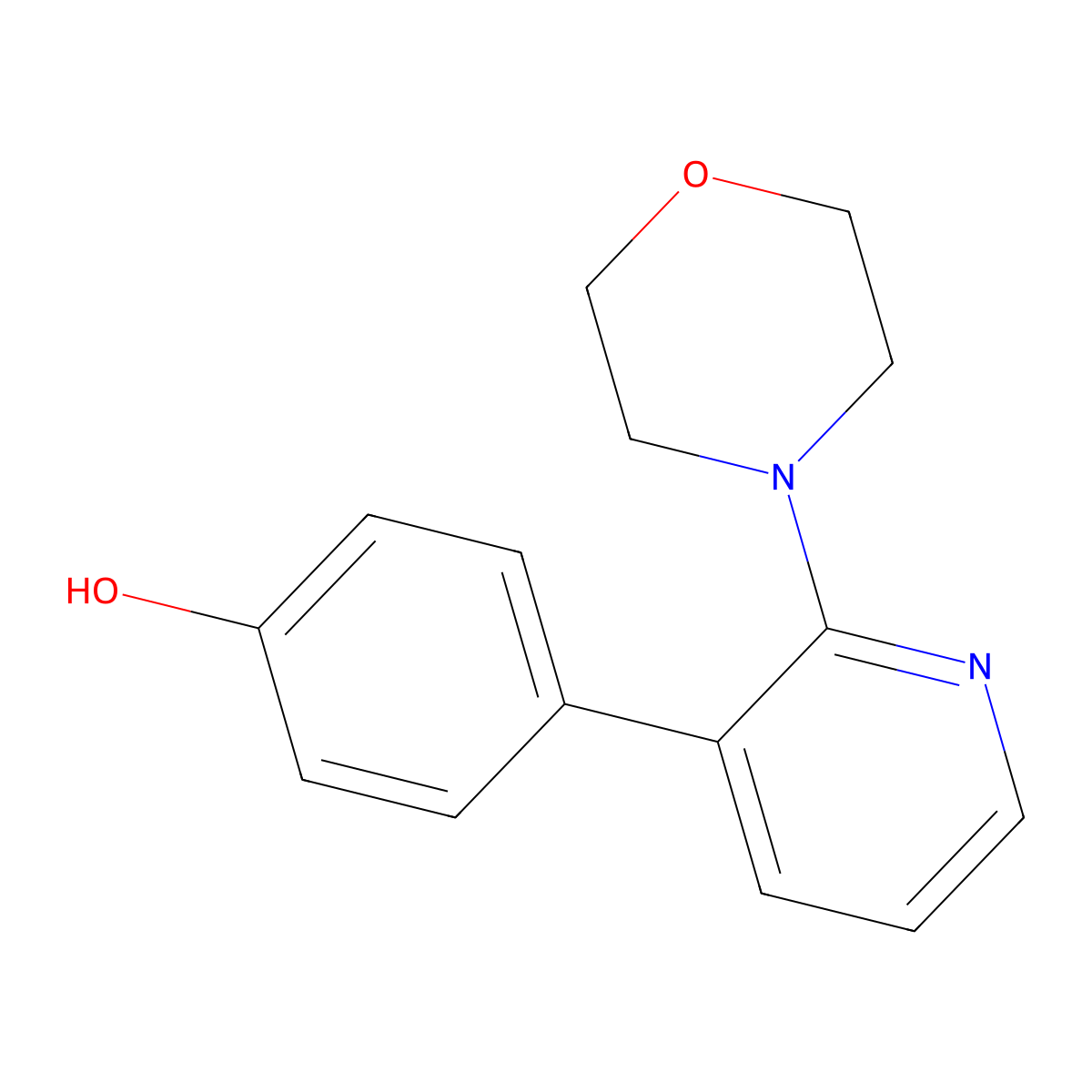 4-[2-(Morpholin-4-yl)pyridin-3-yl]phenol molecular structure, CAS 2503206-54-8
