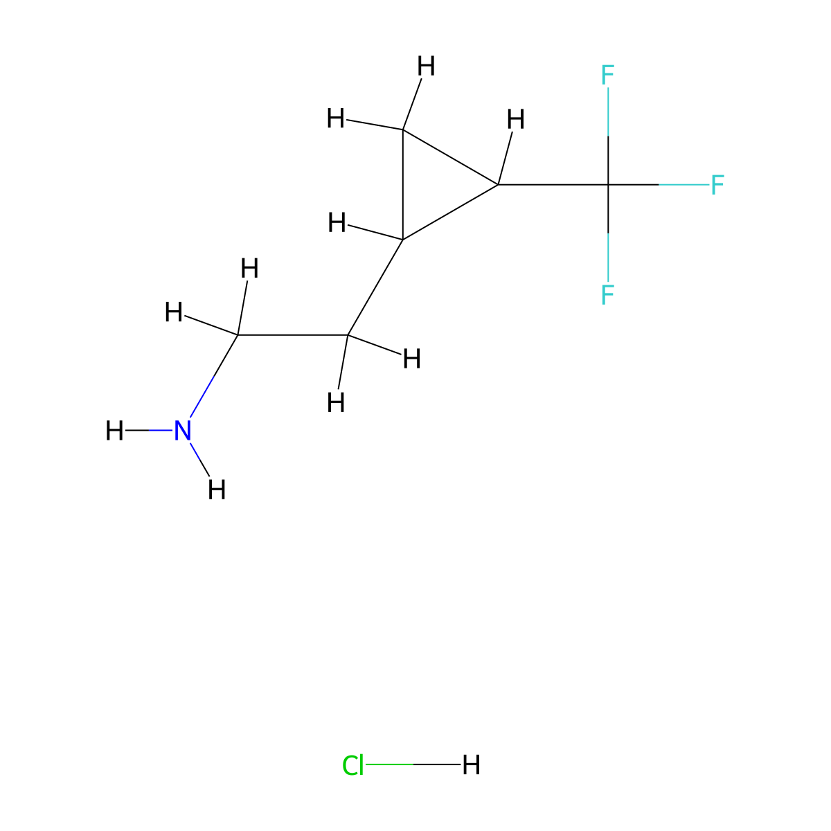 2-[2-(Trifluoromethyl)cyclopropyl]ethan-1-amine hydrochloride molecular structure, CAS 2503206-65-1