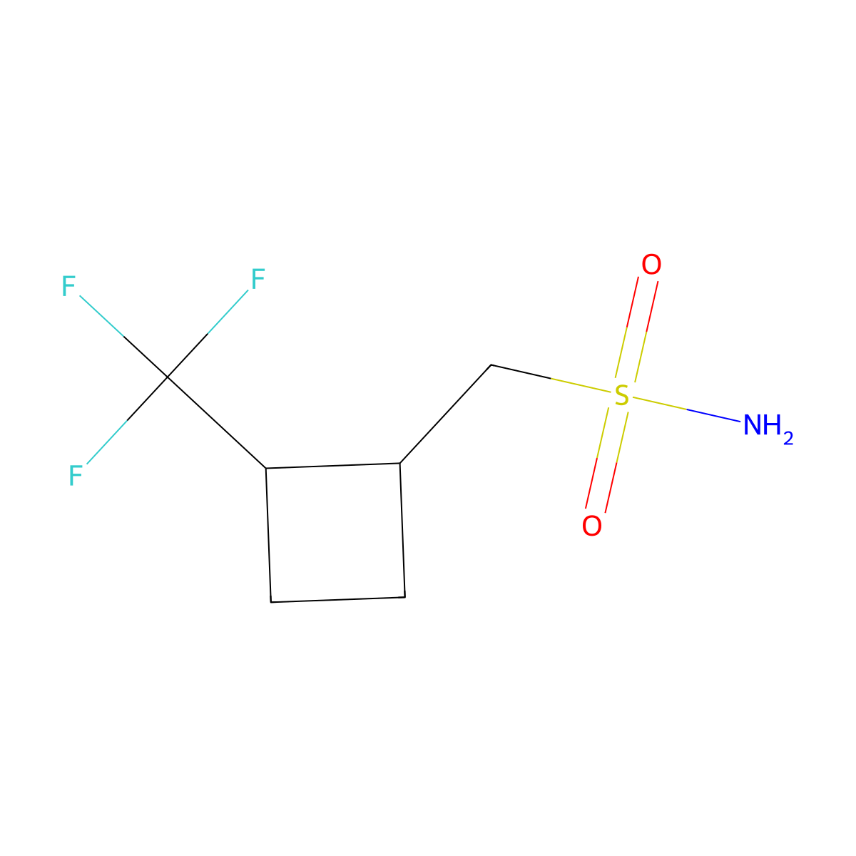 [2-(Trifluoromethyl)cyclobutyl]methanesulfonamide molecular structure, CAS 2503206-69-5