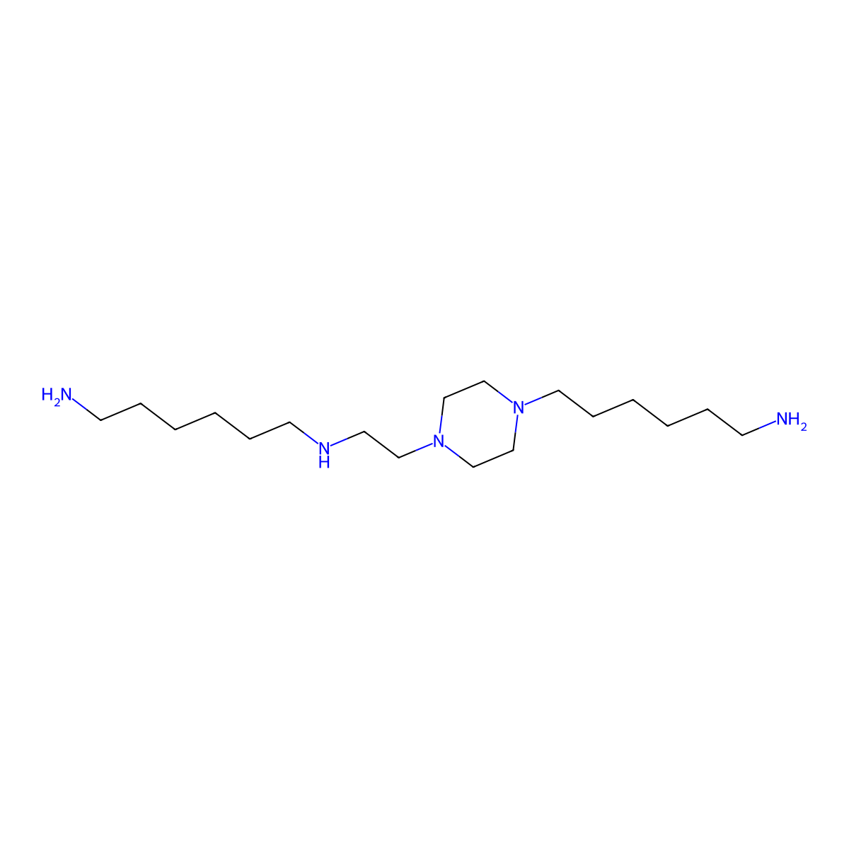 6-(4-{2-[(6-Aminohexyl)amino]ethyl}piperazin-1-yl)hexan-1-amine molecular structure, CAS 2503206-71-9