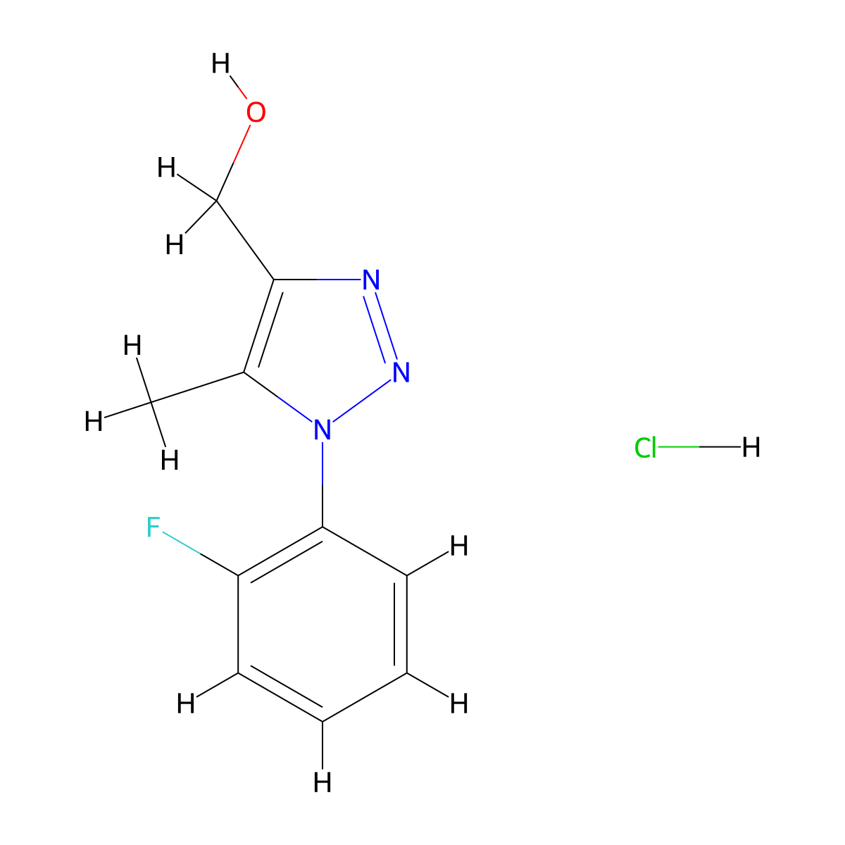 [1-(2-Fluorophenyl)-5-methyltriazol-4-yl]methanol;hydrochloride molecular structure, CAS 2503206-82-2