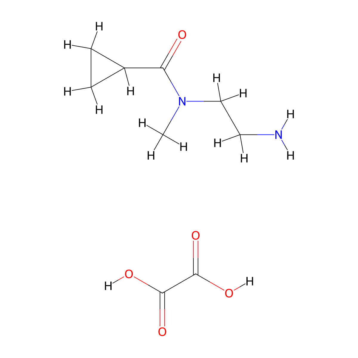 N-(2-Aminoethyl)-N-methylcyclopropanecarboxamide;oxalic acid molecular structure, CAS 2503207-18-7