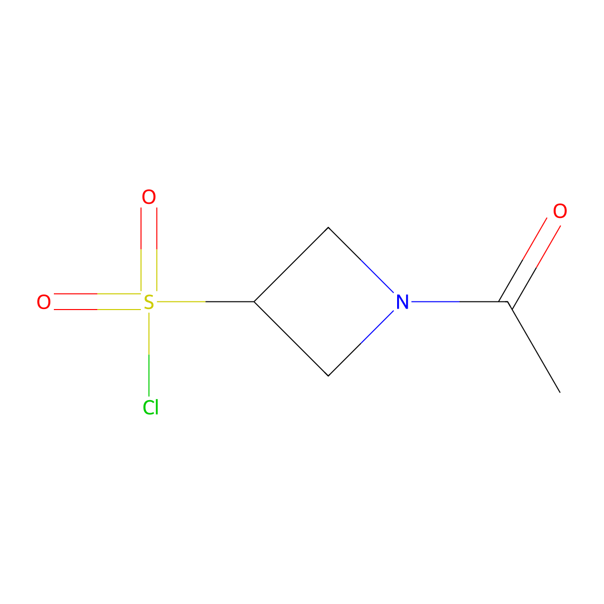 1-Acetylazetidine-3-sulfonyl chloride molecular structure, CAS 2503207-33-6