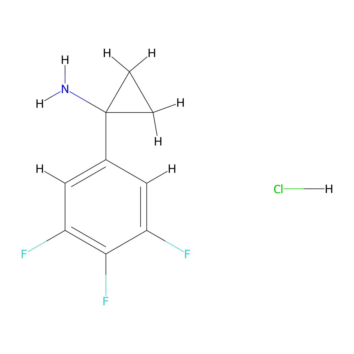 1-(3,4,5-Trifluorophenyl)cyclopropan-1-aminehydrochloride molecular structure, CAS 2503207-41-6