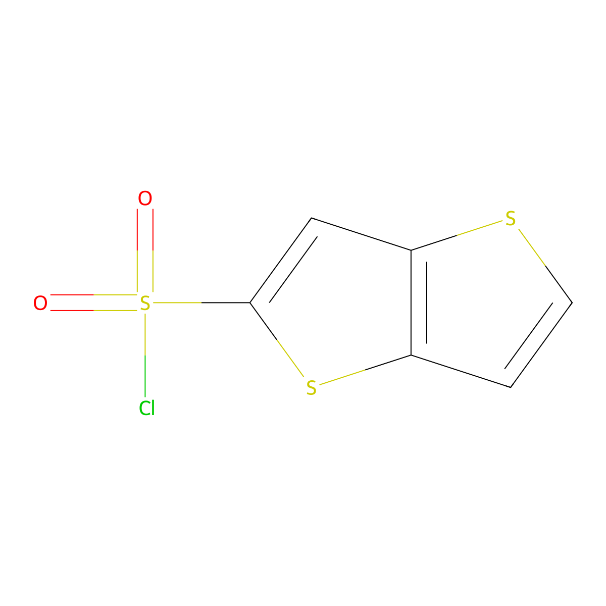 Thieno(3,2-b)thiophene-2-sulfonyl chloride molecular structure, CAS 2503207-46-1