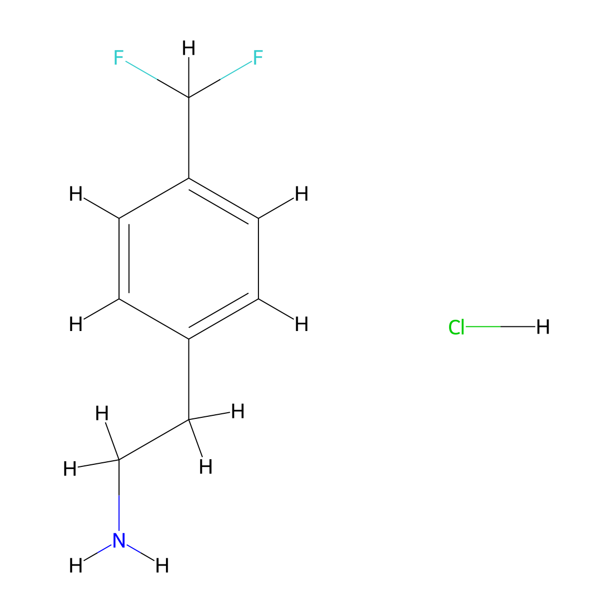 2-[4-(Difluoromethyl)phenyl]ethanamine;hydrochloride molecular structure, CAS 2503207-53-0