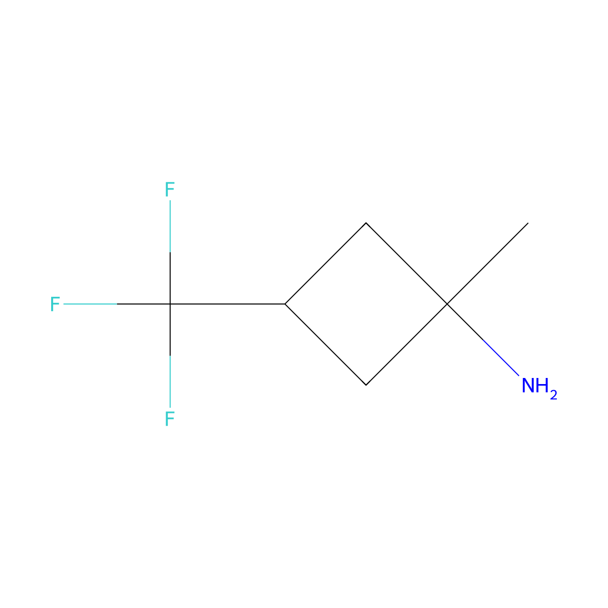 1-Methyl-3-(trifluoromethyl)cyclobutan-1-amine molecular structure, CAS 2503207-63-2