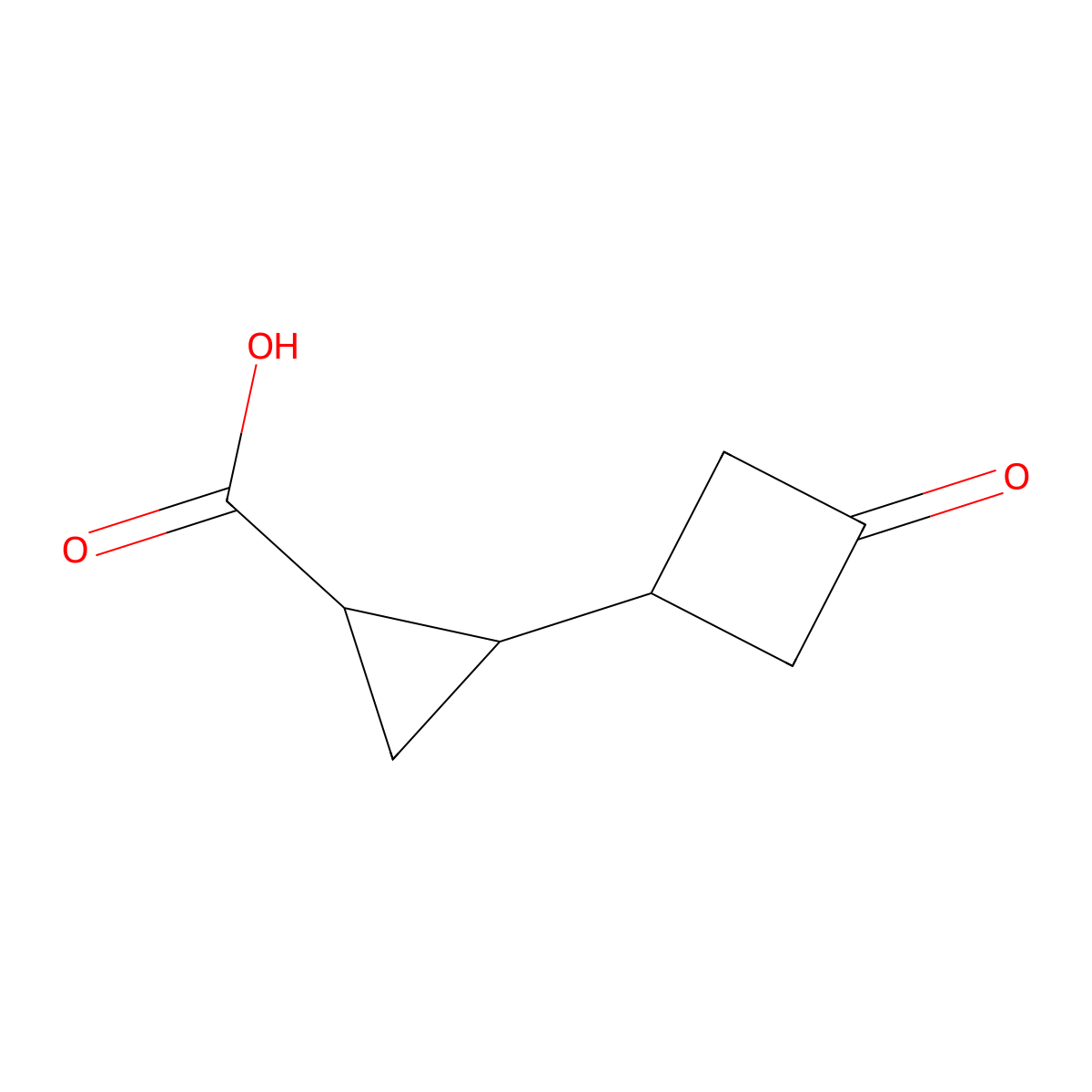 2-(3-Oxocyclobutyl)cyclopropane-1-carboxylic acid molecular structure, CAS 2503207-65-4