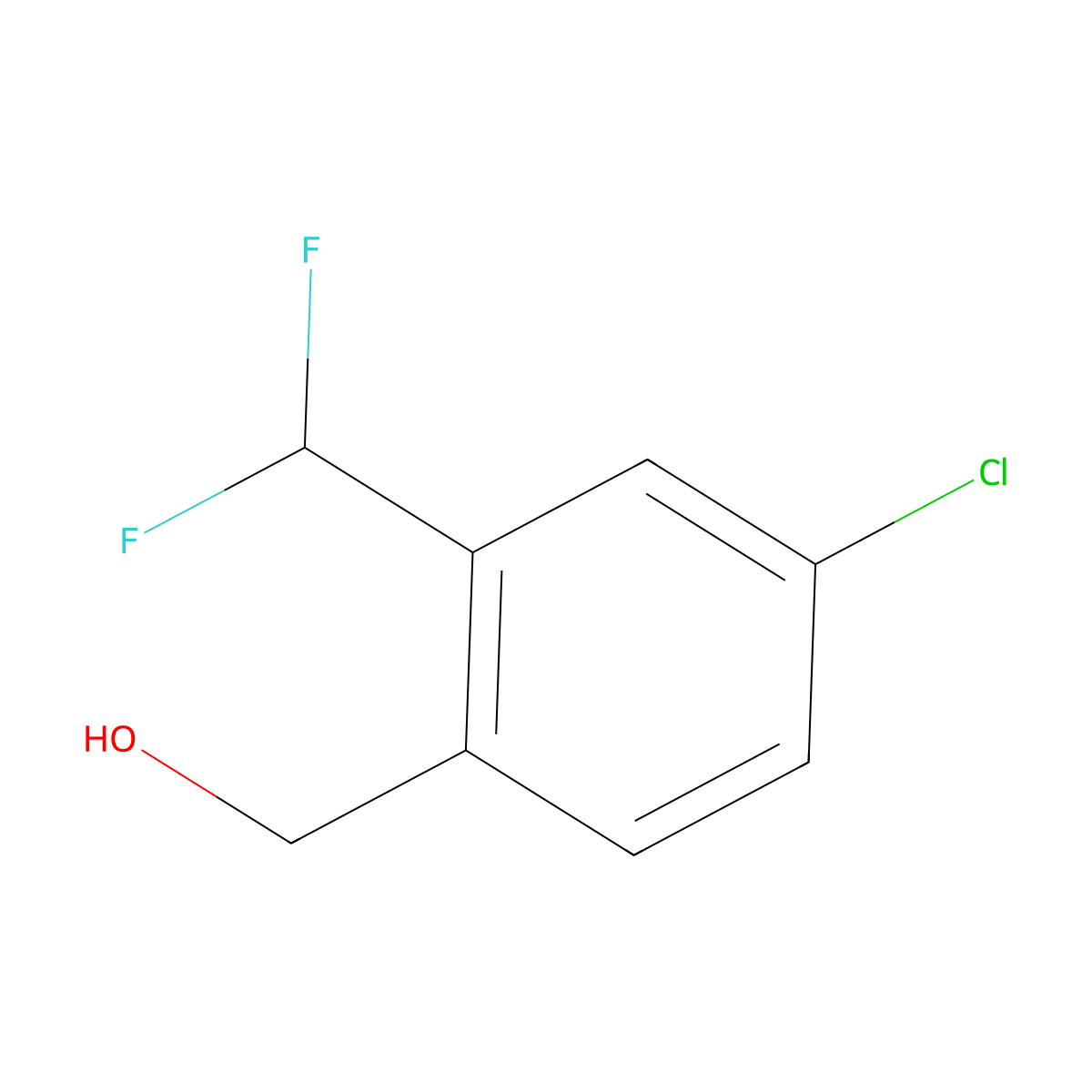 [4-Chloro-2-(difluoromethyl)phenyl]methanol molecular structure, CAS 2503207-73-4