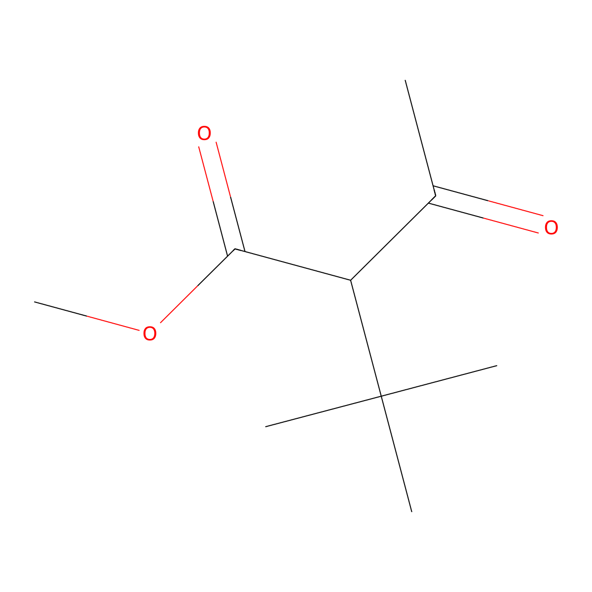 Methyl 2-acetyl-3,3-dimethylbutanoate molecular structure, CAS 2503207-80-3