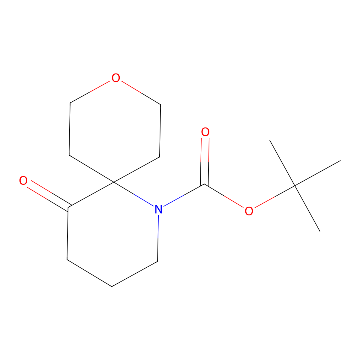 Tert-butyl 5-oxo-9-oxa-1-azaspiro[5.5]undecane-1-carboxylate molecular structure, CAS 2503207-93-8