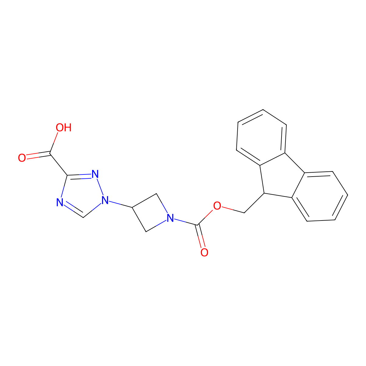 1-(1-{[(9H-fluoren-9-yl)methoxy]carbonyl}azetidin-3-yl)-1H-1,2,4-triazole-3-carboxylicacid molecular structure, CAS 2503207-94-9