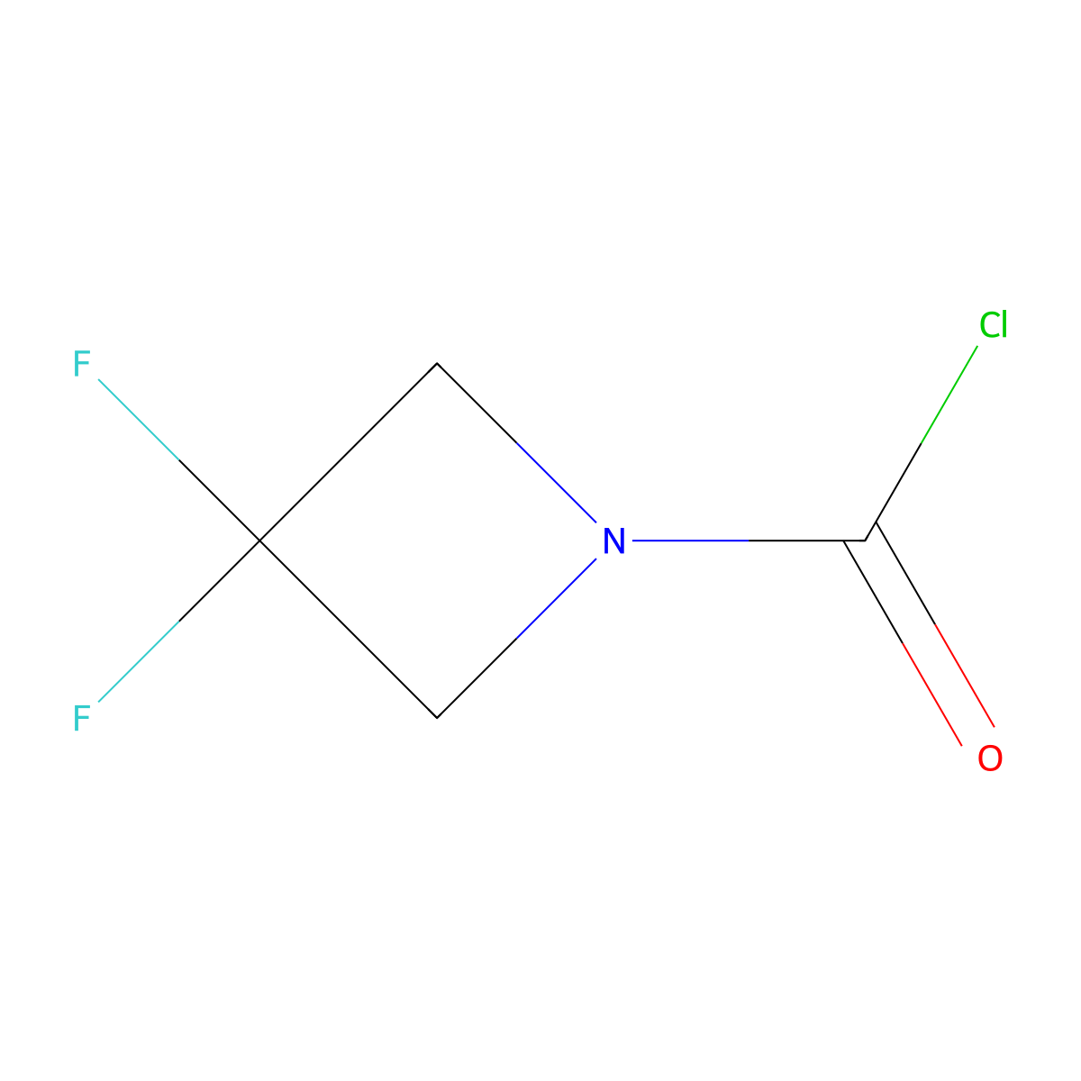 3,3-Difluoroazetidine-1-carbonyl chloride molecular structure, CAS 2503207-95-0