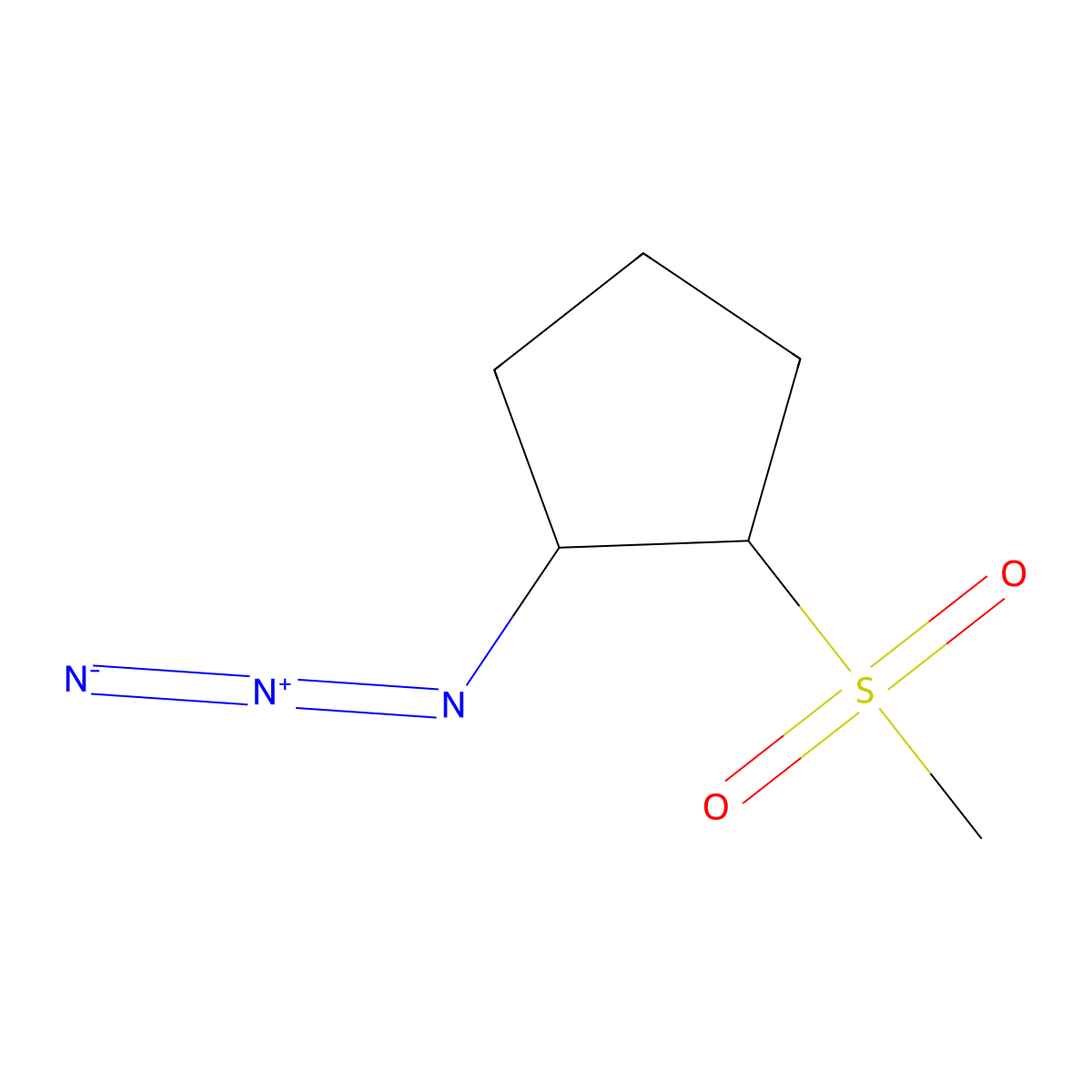 1-Azido-2-methanesulfonylcyclopentane molecular structure, CAS 2503207-96-1