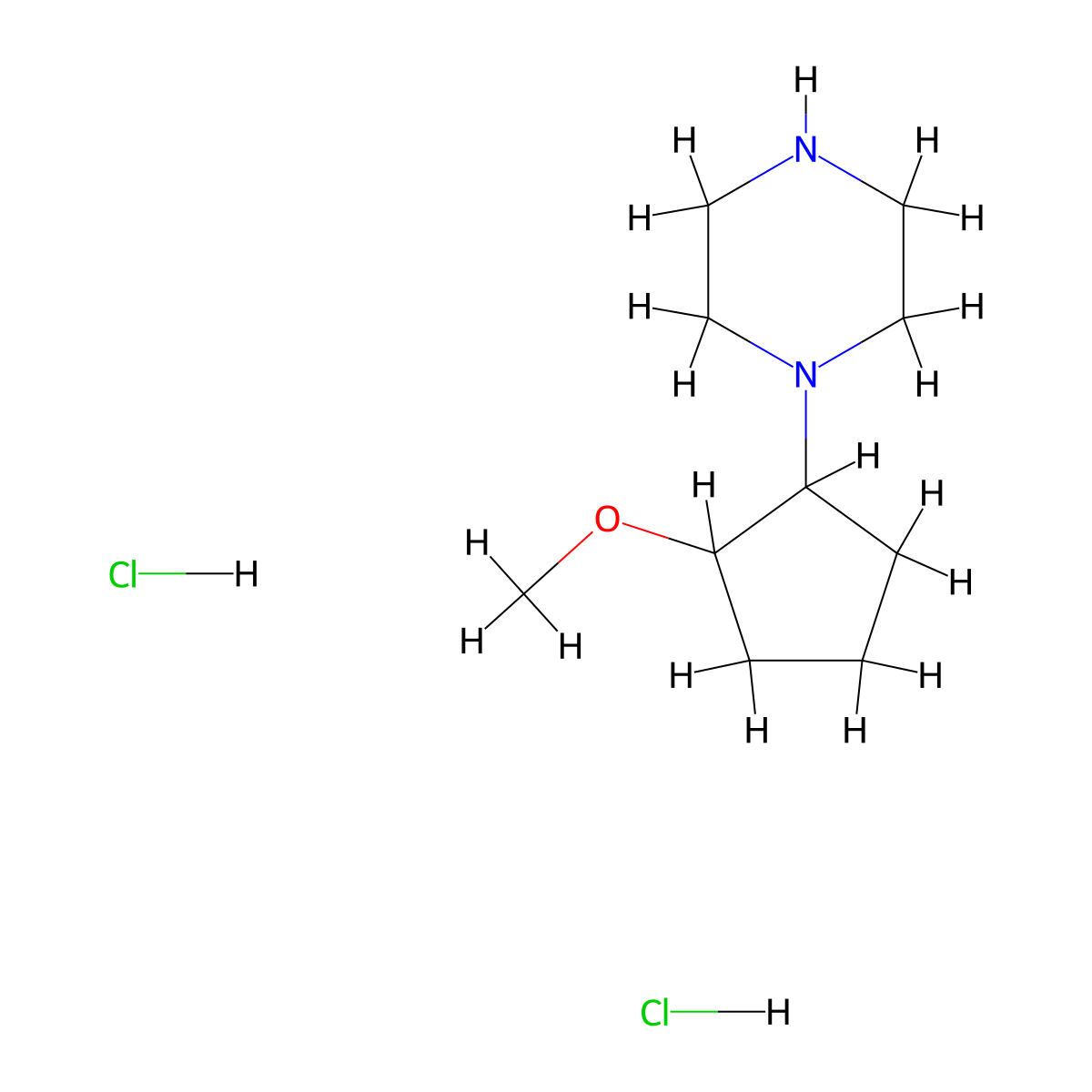 1-(2-Methoxycyclopentyl)piperazine dihydrochloride molecular structure, CAS 2503208-05-5