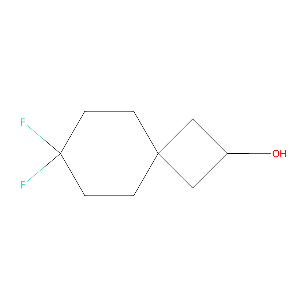 7,7-Difluorospiro[3.5]nonan-2-ol molecular structure, CAS 2503208-08-8