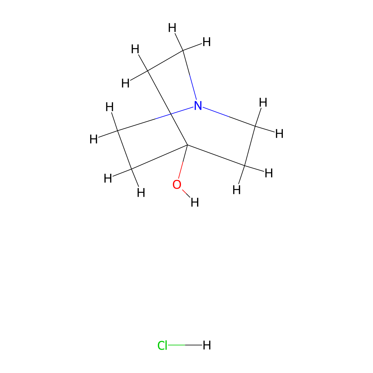 1-Azabicyclo[2.2.2]octan-4-ol hydrochloride molecular structure, CAS 2503208-14-6
