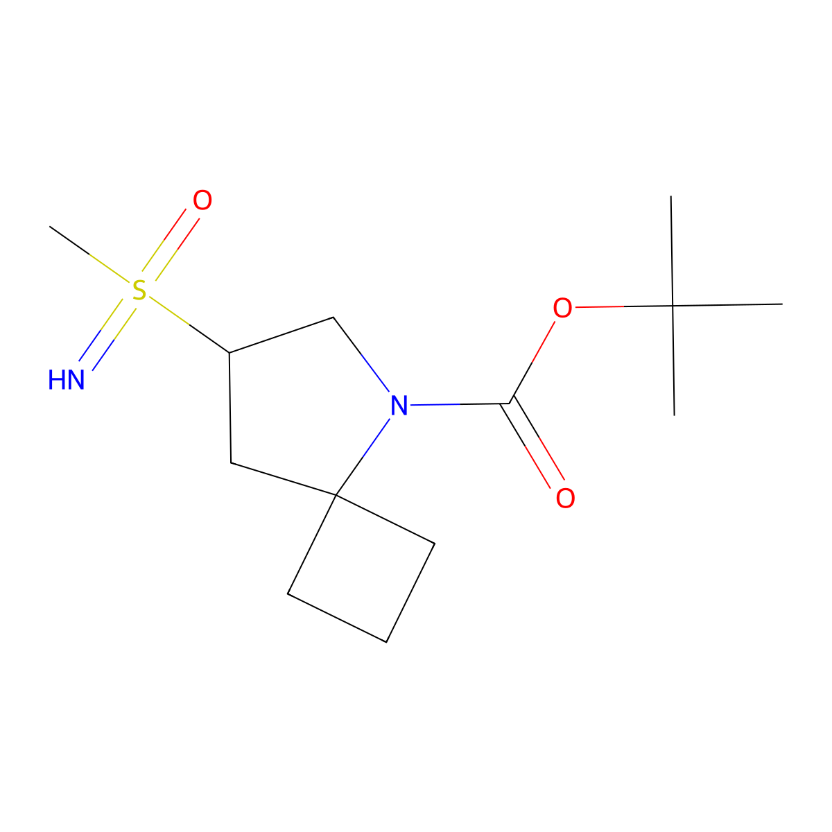 Tert-butyl7-[imino(methyl)oxo-lambda6-sulfanyl]-5-azaspiro[3.4]octane-5-carboxylate molecular structure, CAS 2503208-17-9