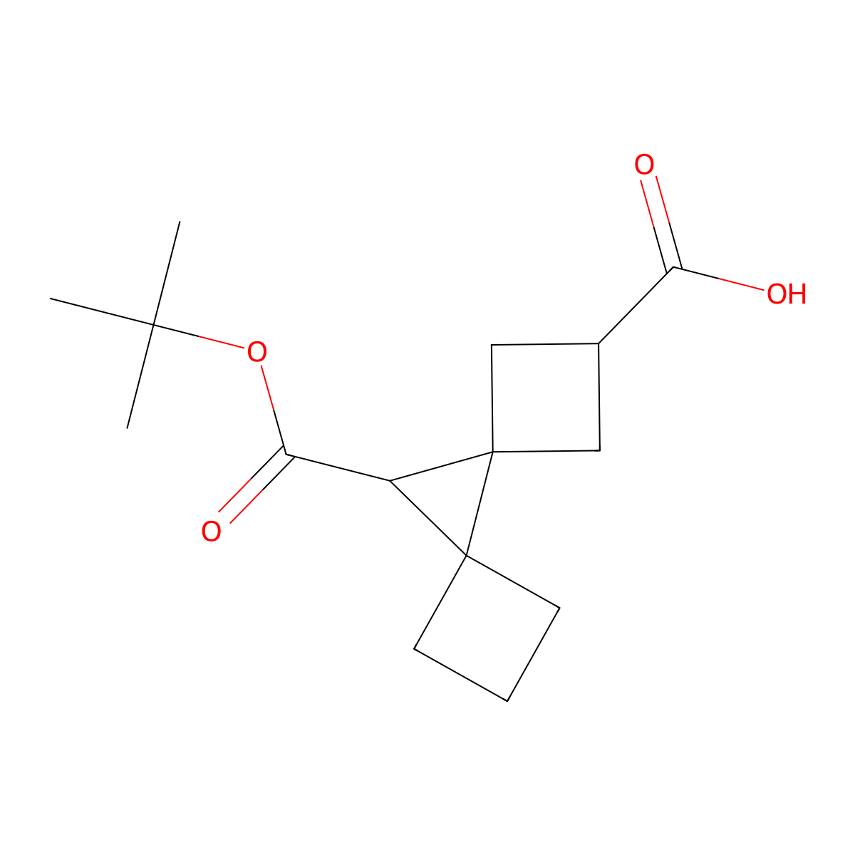 9-[(Tert-butoxy)carbonyl]dispiro[3.0.3^{5}.1^{4}]nonane-2-carboxylicacid molecular structure, CAS 2503208-41-9