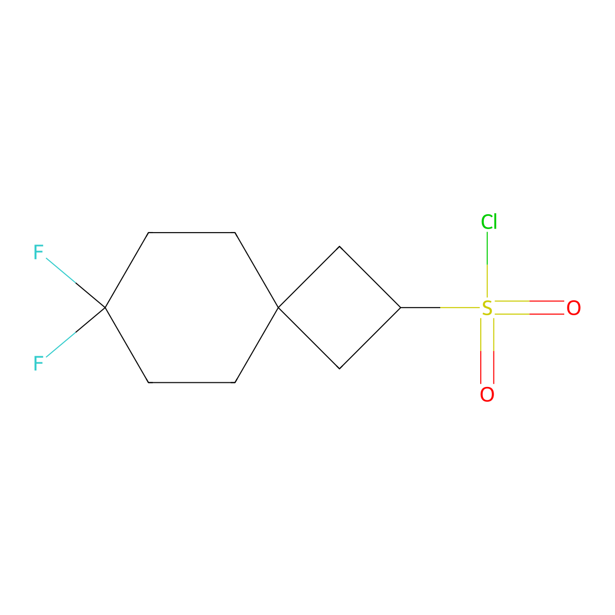 7,7-Difluorospiro[3.5]nonane-2-sulfonyl chloride molecular structure, CAS 2503208-44-2