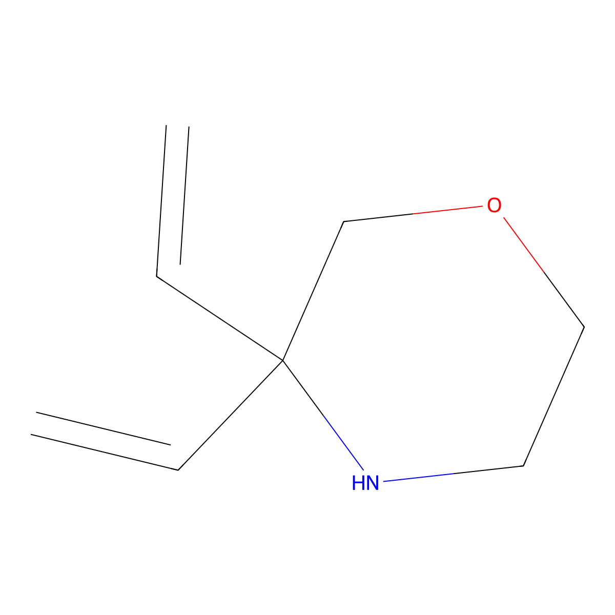 3,3-Diethenylmorpholine molecular structure, CAS 2503208-47-5