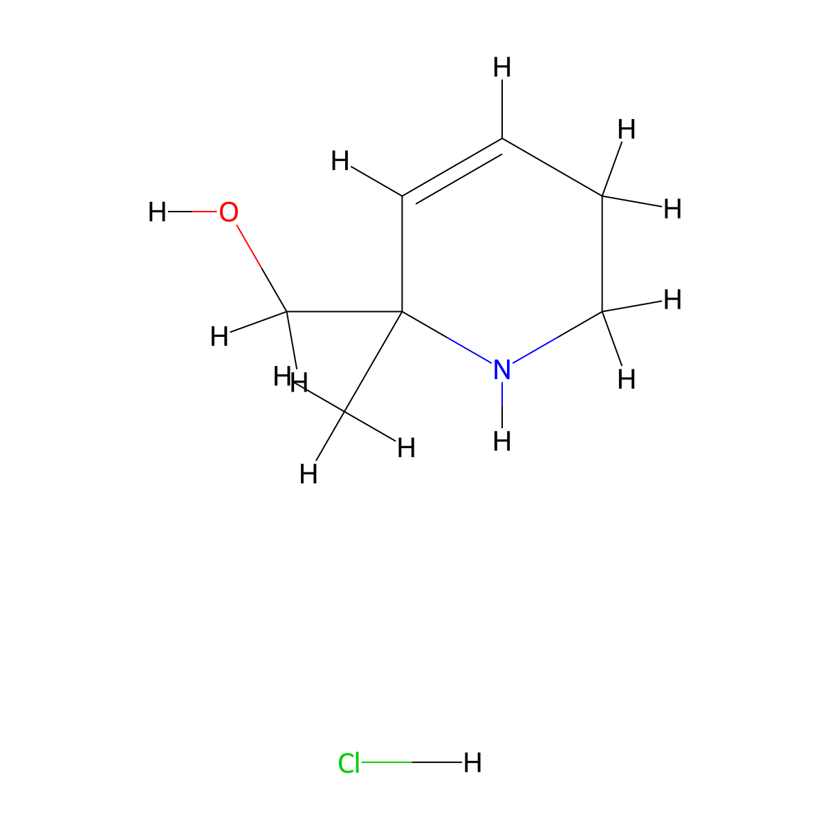 (2-Methyl-1,2,5,6-tetrahydropyridin-2-yl)methanol hydrochloride molecular structure, CAS 2503208-55-5