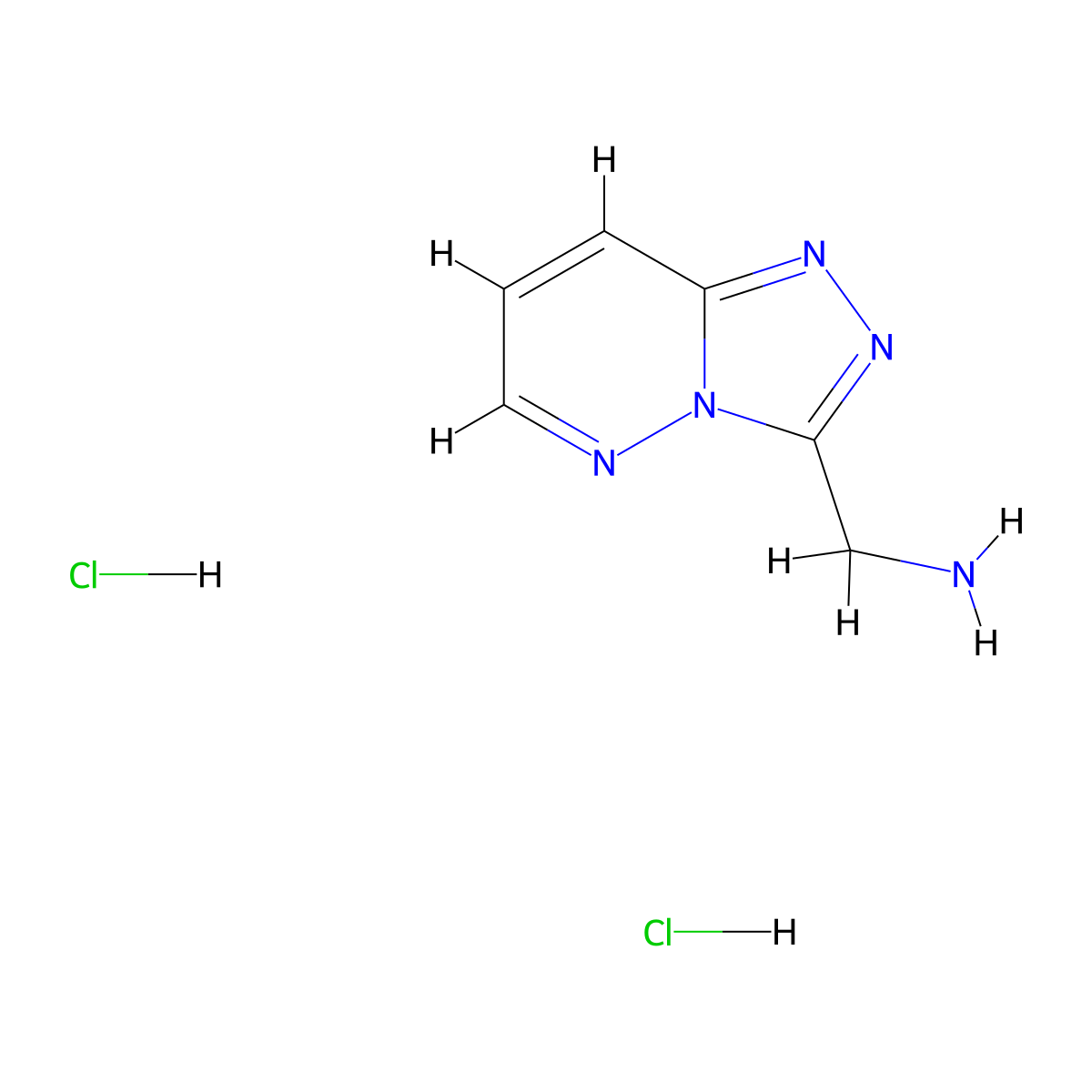 1-{[1,2,4]Triazolo[4,3-b]pyridazin-3-yl}methanaminedihydrochloride molecular structure, CAS 2503208-58-8