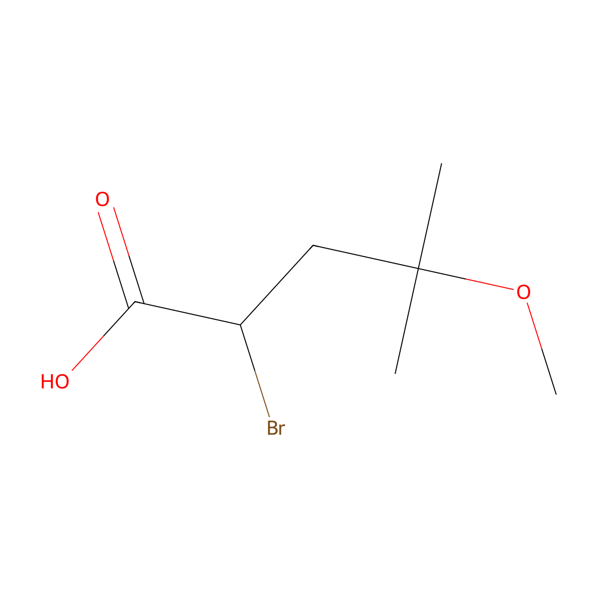 2-Bromo-4-methoxy-4-methylpentanoicacid molecular structure, CAS 2503208-59-9