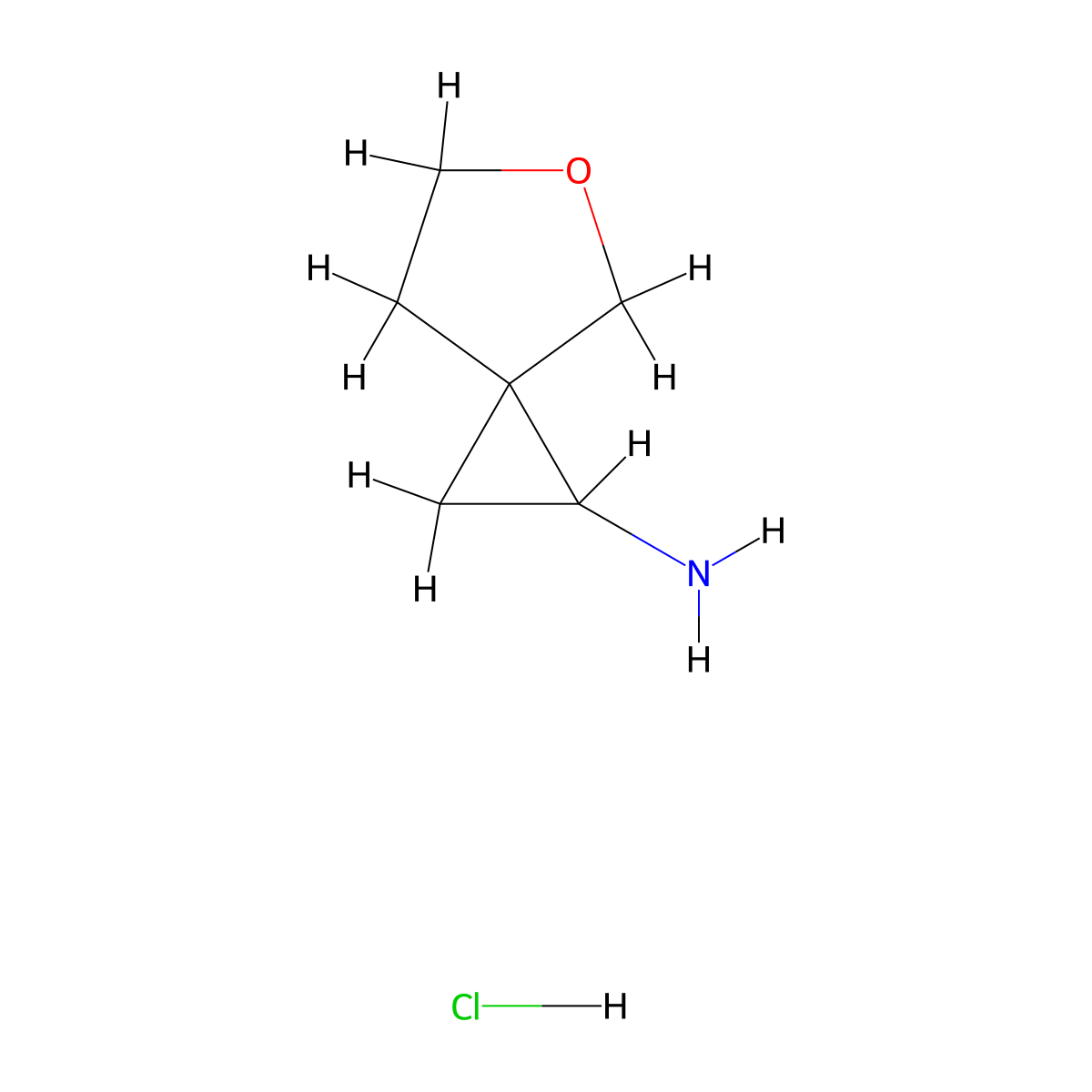 5-Oxaspiro[2.4]heptan-1-amine hydrochloride molecular structure, CAS 2503208-63-5
