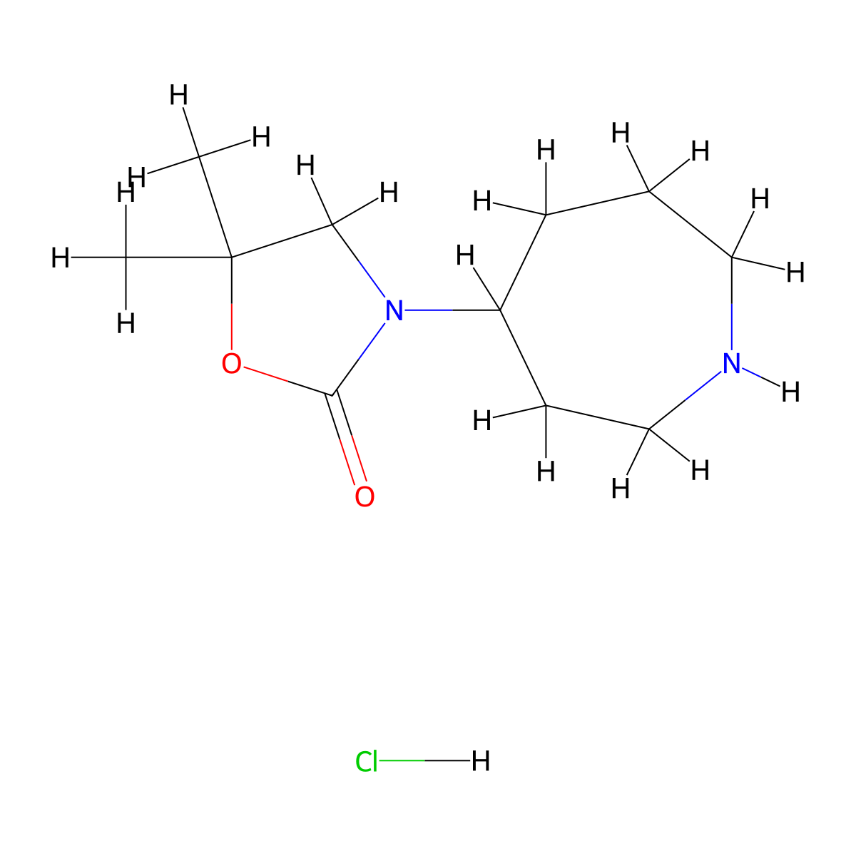 3-(Azepan-4-yl)-5,5-dimethyl-1,3-oxazolidin-2-one hydrochloride molecular structure, CAS 2503208-67-9