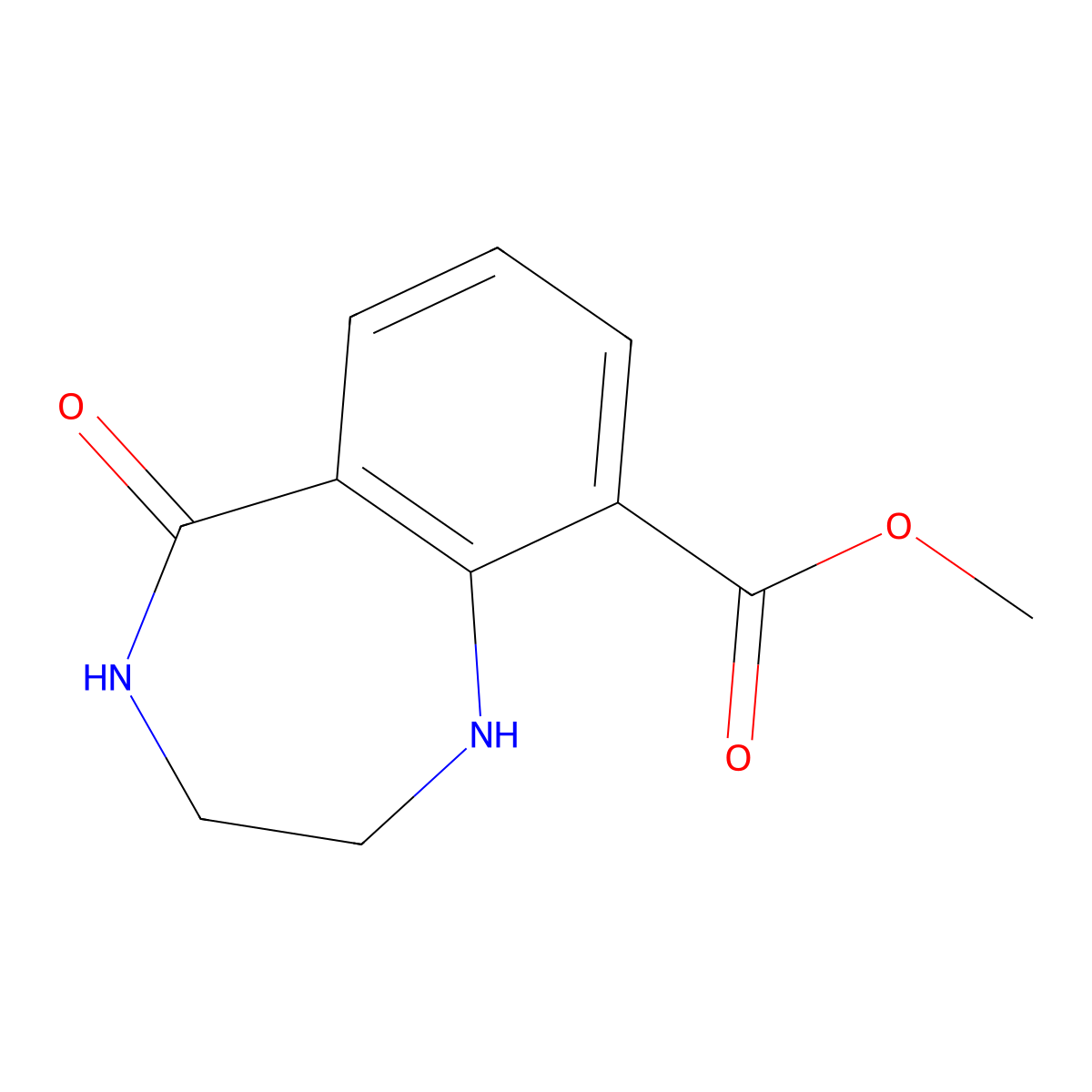 methyl5-oxo-2,3,4,5-tetrahydro-1H-1,4-benzodiazepine-9-carboxylate molecular structure, CAS 2503208-70-4