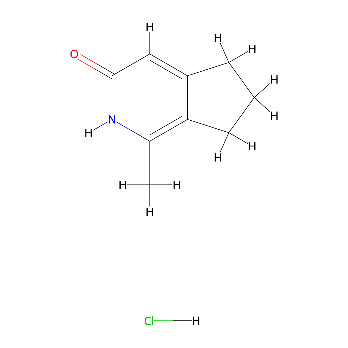 1-methyl-5H,6H,7H-cyclopenta[c]pyridin-3-olhydrochloride molecular structure, CAS 2503208-72-6