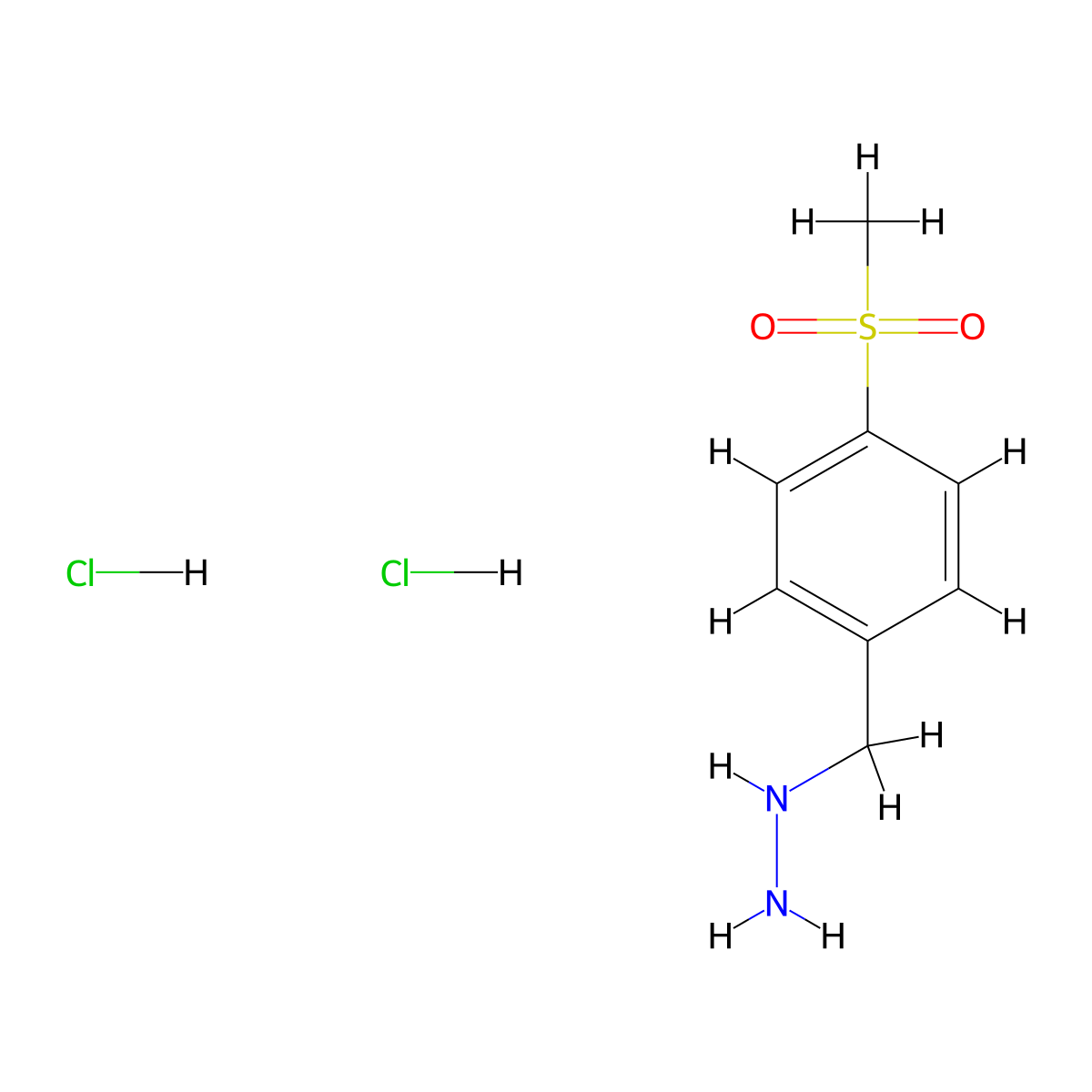 (4-Methylsulfonylphenyl)methylhydrazine;dihydrochloride molecular structure, CAS 2503208-79-3