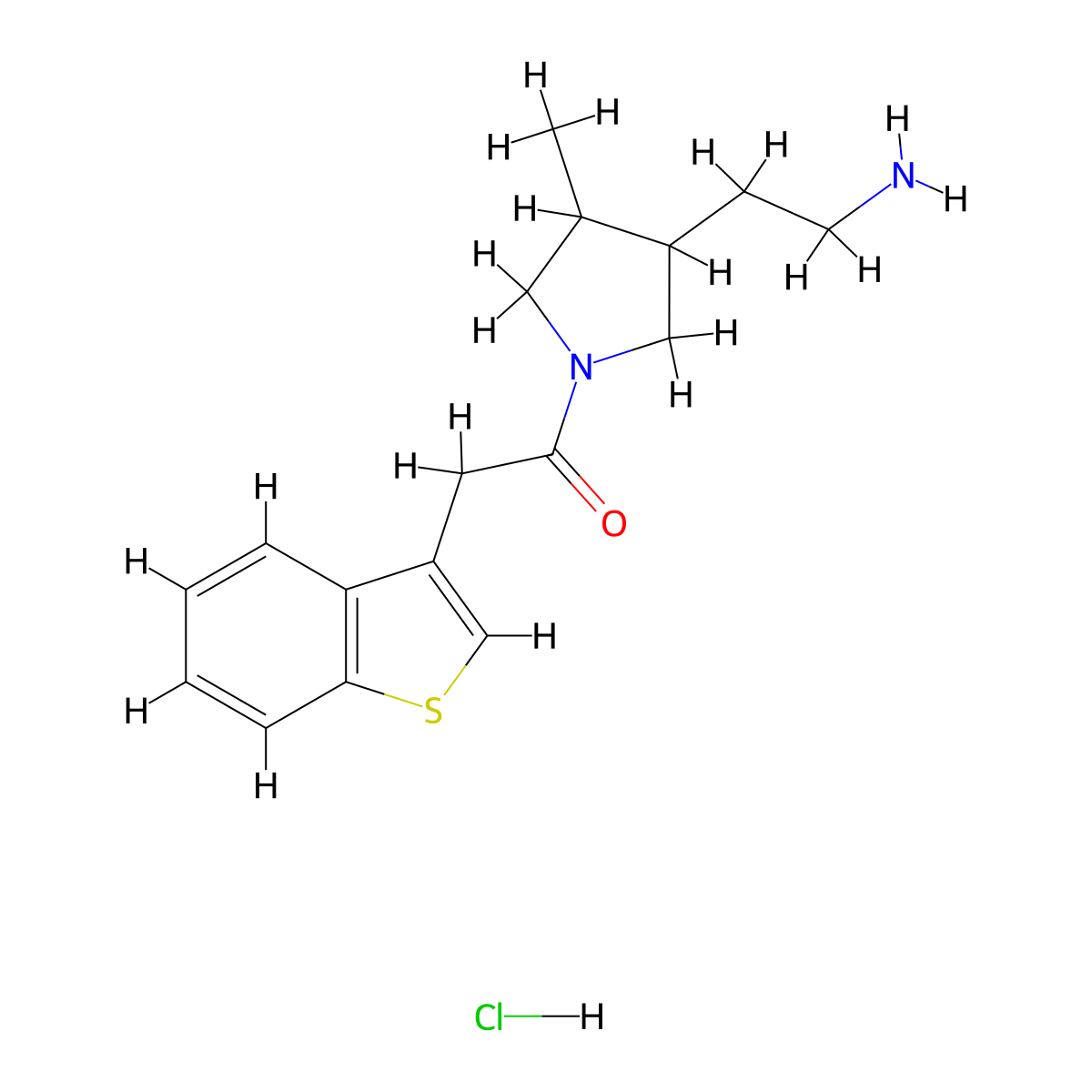 1-[3-(2-Aminoethyl)-4-methylpyrrolidin-1-yl]-2-(1-benzothiophen-3-yl)ethan-1-one hydrochloride molecular structure, CAS 2503208-82-8