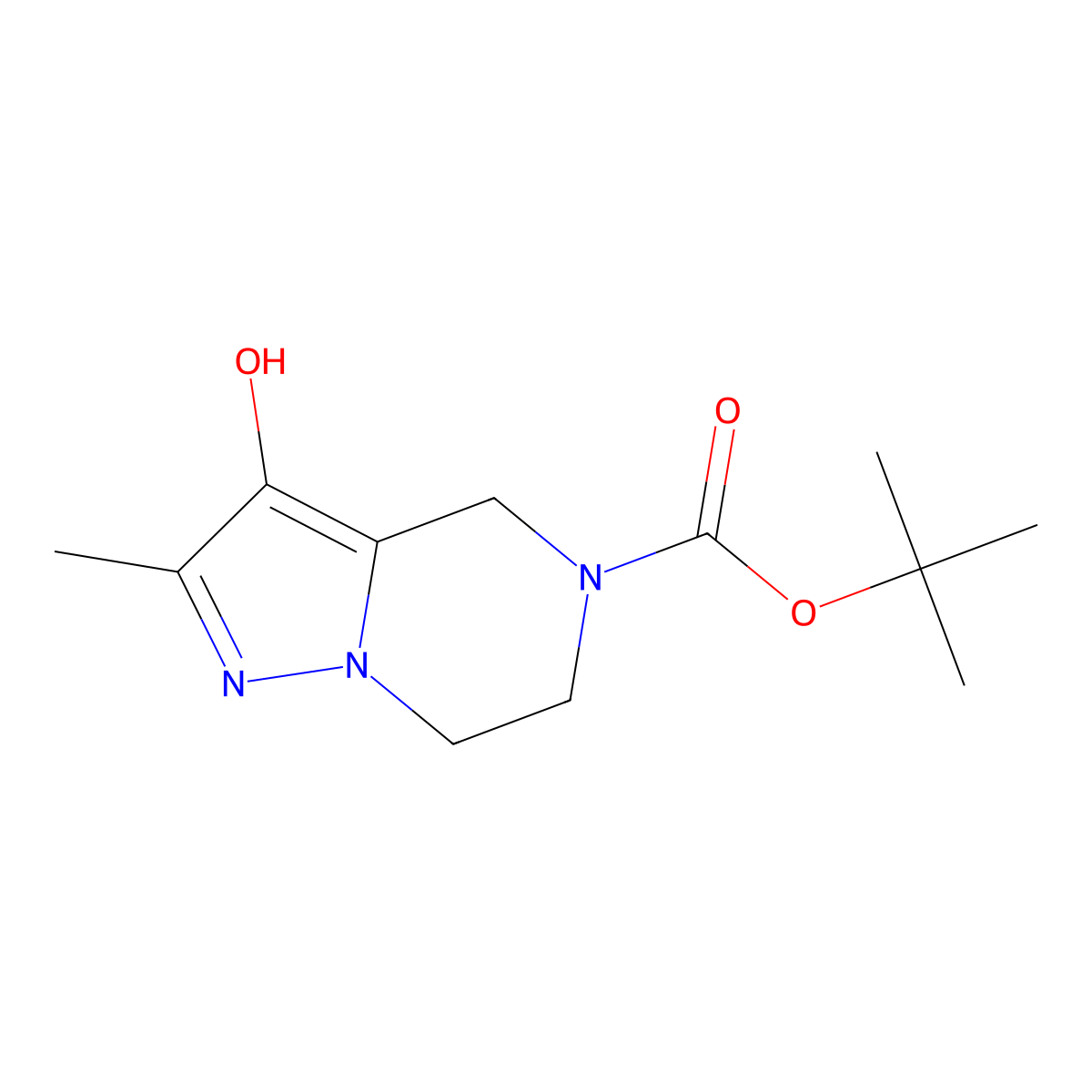 tert-butyl 3-hydroxy-2-methyl-4H,5H,6H,7H-pyrazolo[1,5-a]pyrazine-5-carboxylate molecular structure, CAS 2503208-90-8