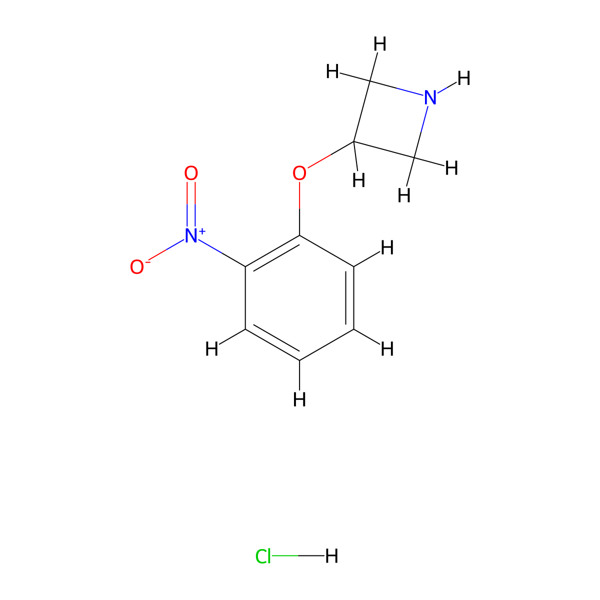 3-(2-Nitrophenoxy)azetidine hydrochloride molecular structure, CAS 2503208-94-2