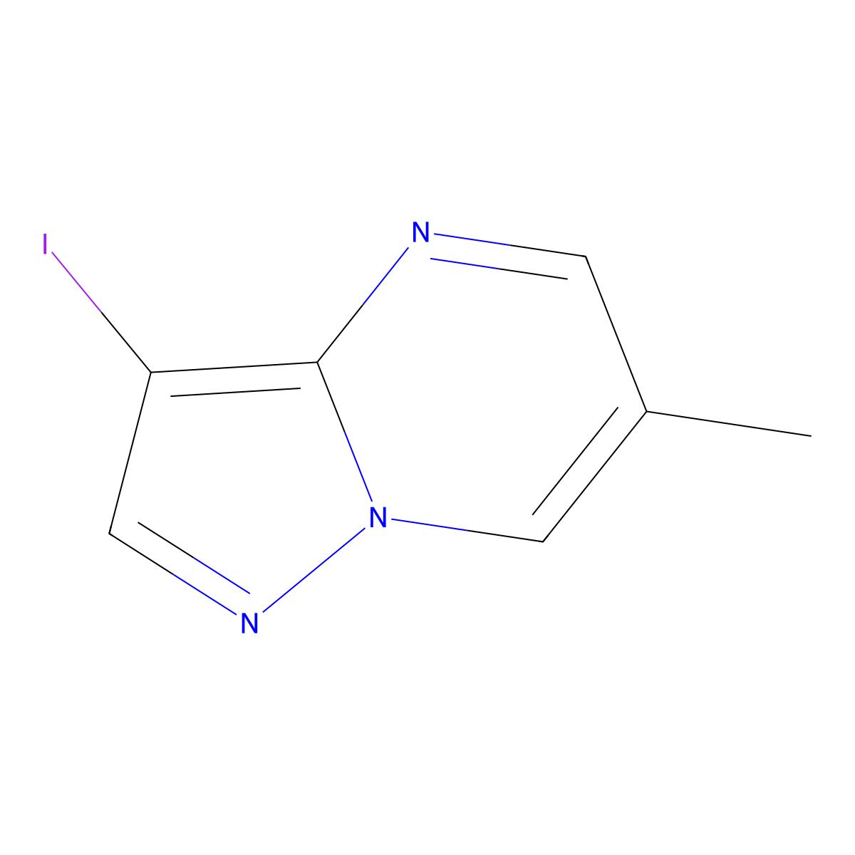 3-Iodo-6-methylpyrazolo[1,5-a]pyrimidine molecular structure, CAS 2503208-98-6
