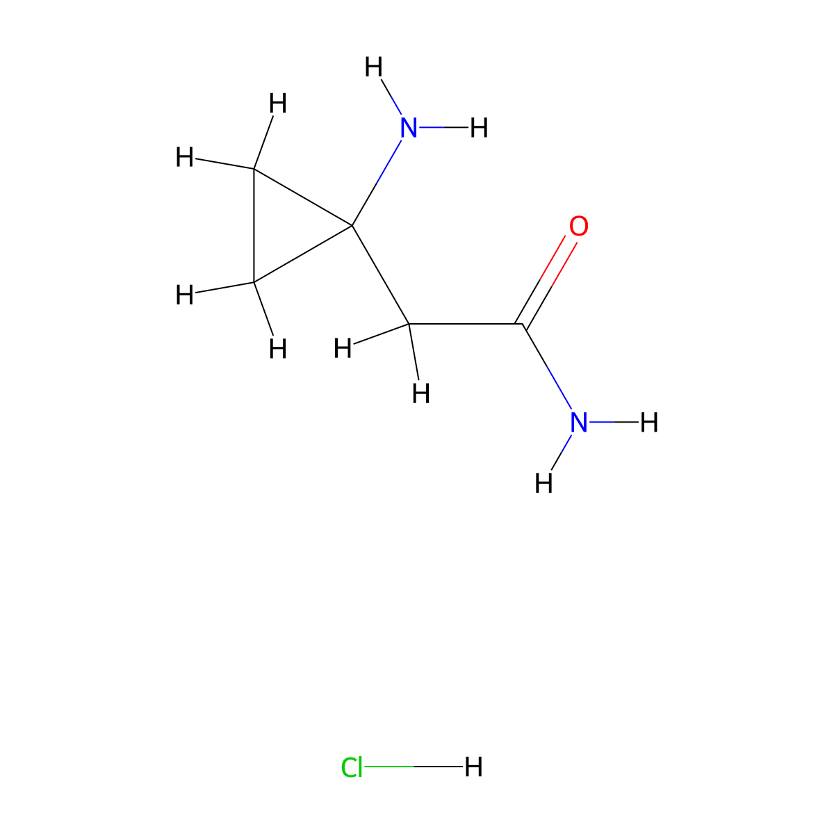 2-(1-Aminocyclopropyl)acetamide hydrochloride molecular structure, CAS 2503209-12-7