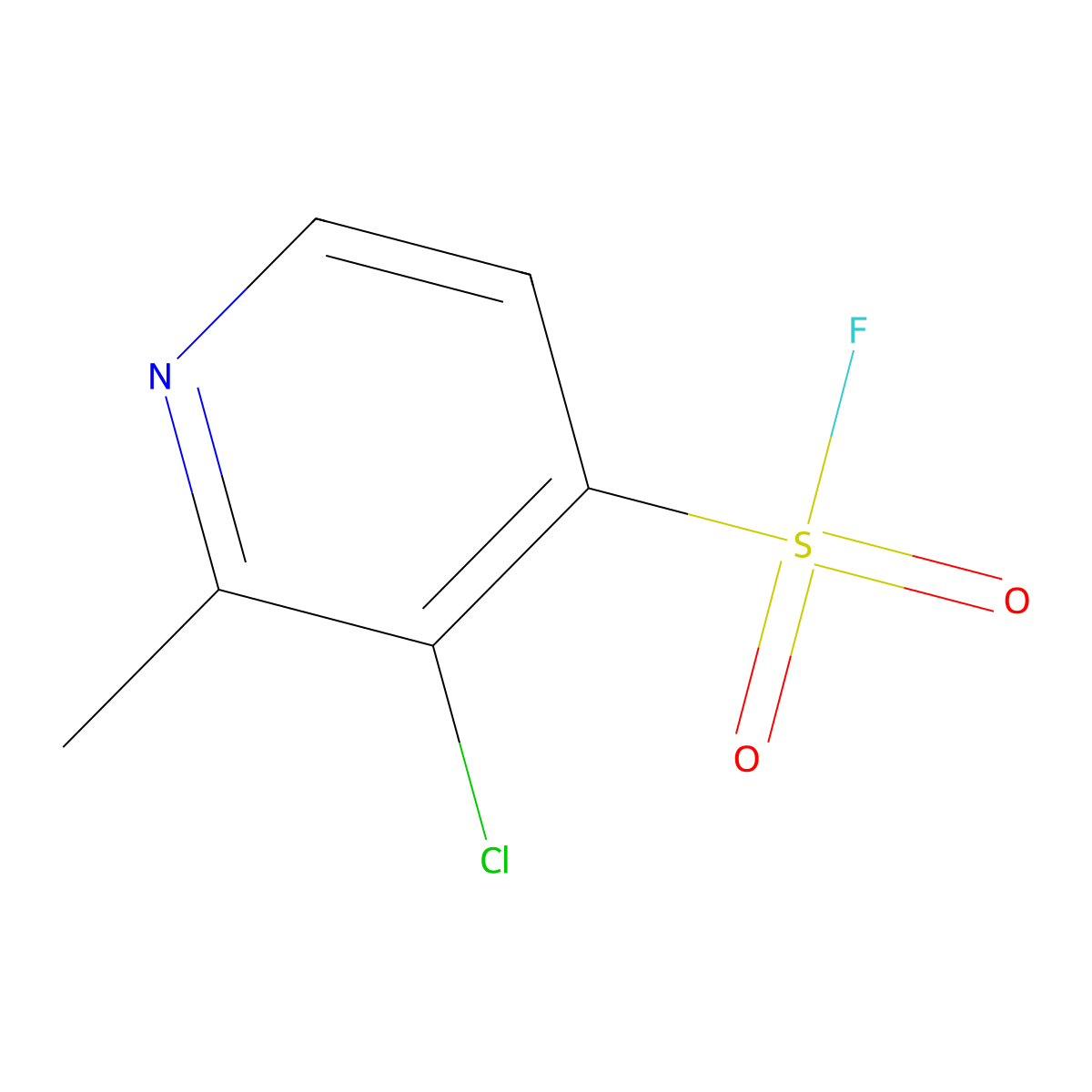 3-Chloro-2-methylpyridine-4-sulfonyl fluoride molecular structure, CAS 2503209-18-3