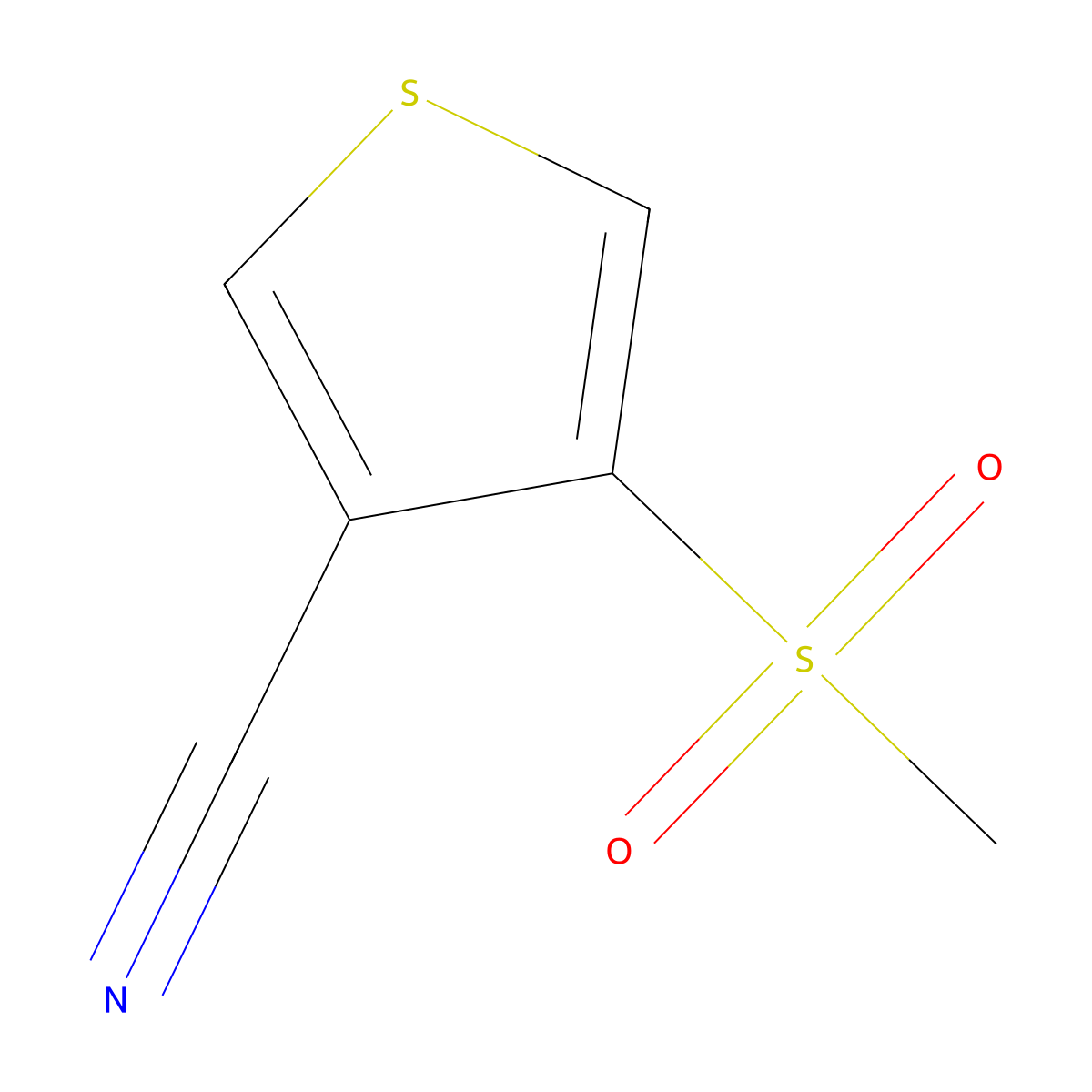 4-Methanesulfonylthiophene-3-carbonitrile molecular structure, CAS 2503209-22-9