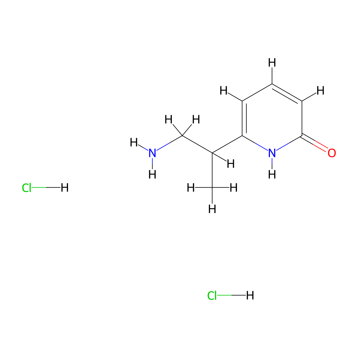 6-(1-Aminopropan-2-yl)-1,2-dihydropyridin-2-one dihydrochloride molecular structure, CAS 2503209-31-0